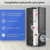 CHiQ congélateur armoire FSD166NE4E 166L noir Acier inoxydable, portes réversibles, 42 db, 12 ans de garantie sur le compresseur – Image 3