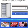 CHiQ congélateur armoire FSD166NE4E 166L noir Acier inoxydable, portes réversibles, 42 db, 12 ans de garantie sur le compresseur – Image 4