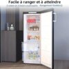 CHiQ congélateur armoire FSD166NE4E 166L noir Acier inoxydable, portes réversibles, 42 db, 12 ans de garantie sur le compresseur – Image 5
