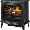 DIMPLEX - Stockbridge - Cheminée électrique autoportante - Mat Noir - Effet de flamme 3D Optimyst, Atomisation de l'eau, Set de Bois, Éclairage LED, Télécommande Incluse, Foyer...