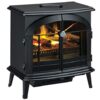 DIMPLEX - Stockbridge - Cheminée électrique autoportante - Mat Noir - Effet de flamme 3D Optimyst, Atomisation de l'eau, Set de Bois, Éclairage LED, Télécommande Incluse, Foyer... – Image 3