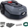 Practixx Robot Tondeuse PX-RRM-600Wi | Jusqu'à 600 m² |Largeur & Hauteur de Coupe 18cm /20-60mm | Capteur de Pluie |WiFi & BT| Pente de 35%| Affichage numérique | Station de...