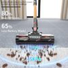PRETTYCARE Aspirateur Balai sans Fil, 45KPA/530W Aspirateur sans Fil Puissant Léger a Une Autonomie de 60 Minutes en Mode Automatique, Brosse LED pour Les Poils... – Image 4