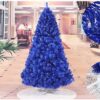 Sapin De Noël Artificiel Accessoires de décoration de scène de magasinage d'hôtel de Vacances d'arbre de Noël Artificiel sxlxayxbmsd 221025(Color:Blue,Size:8ft/240cm)