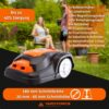 Yard Force - Robot Tondeuse SA650Bavec Capteurs d'obstacles et de Soulèvement pour Pelouses jusqu'à 650m² Orange – Image 3